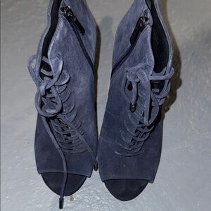 Saks Fifth Avenue Dark Gray Lace-Up Boots